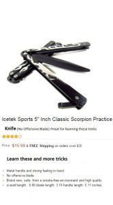 butterfly practice knife