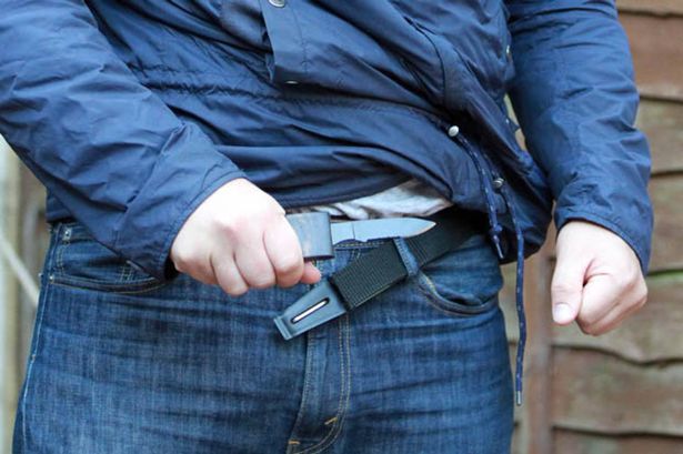 belt buckle knife as a self defense weapon