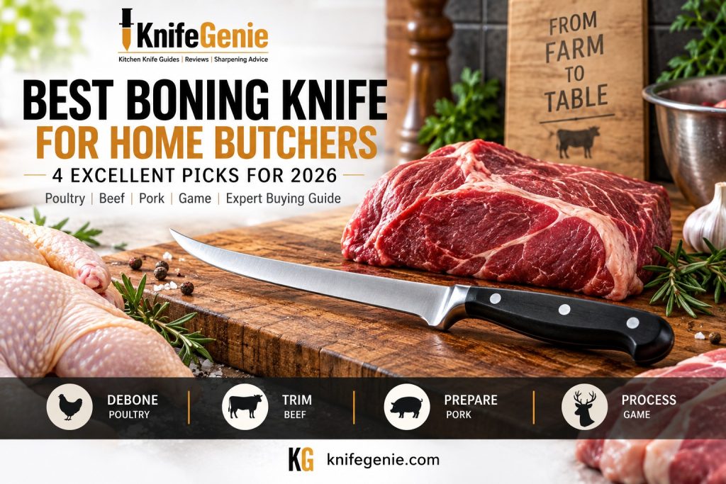Best boning knife for home butchers for poultry, beef, pork and game