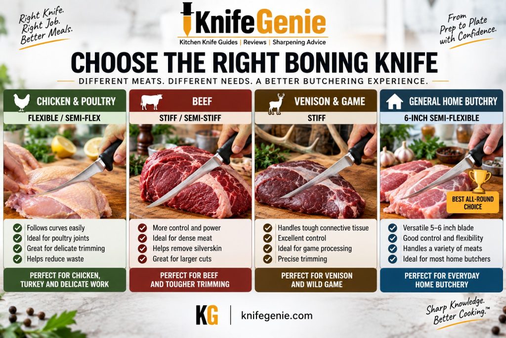 How to choose the right boning knife for chicken, beef, venison and home butchery