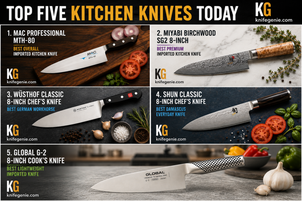 Top five kitchen knives today