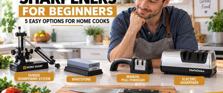 Best Knife Sharpeners for Beginners: 5 Easy Options for Home Cooks Best knife sharpeners for beginners comparing easy sharpening methods