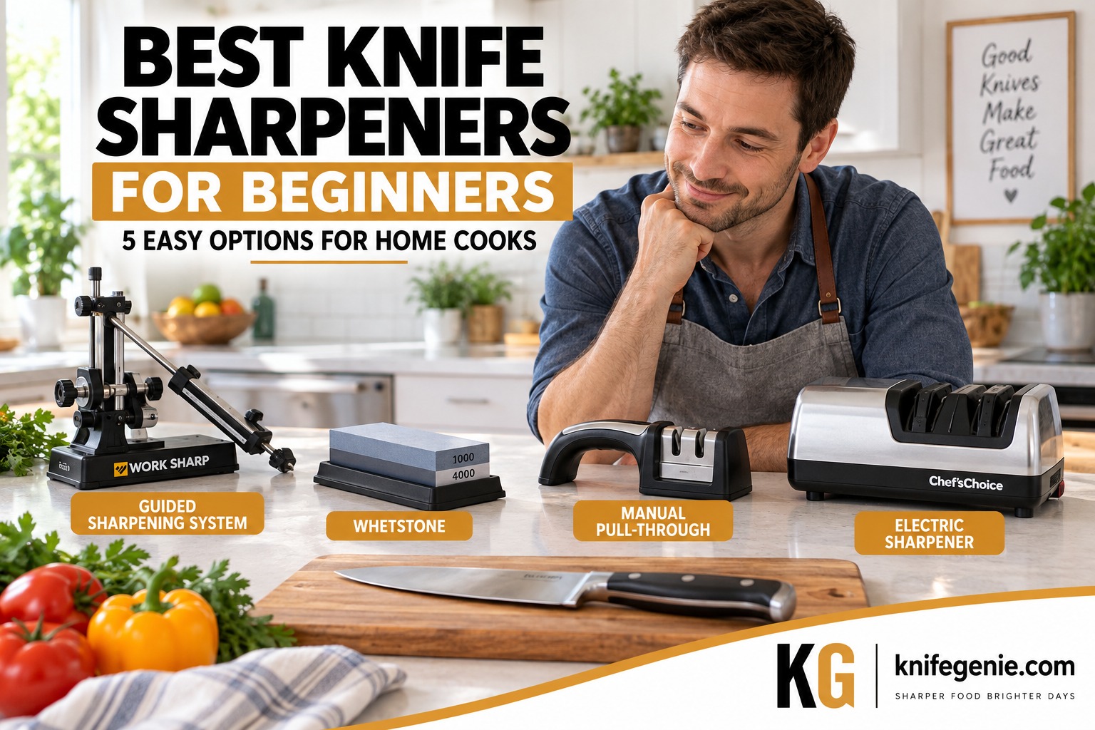 Best Knife Sharpeners for Beginners Best knife sharpeners for beginners comparing easy sharpening methods