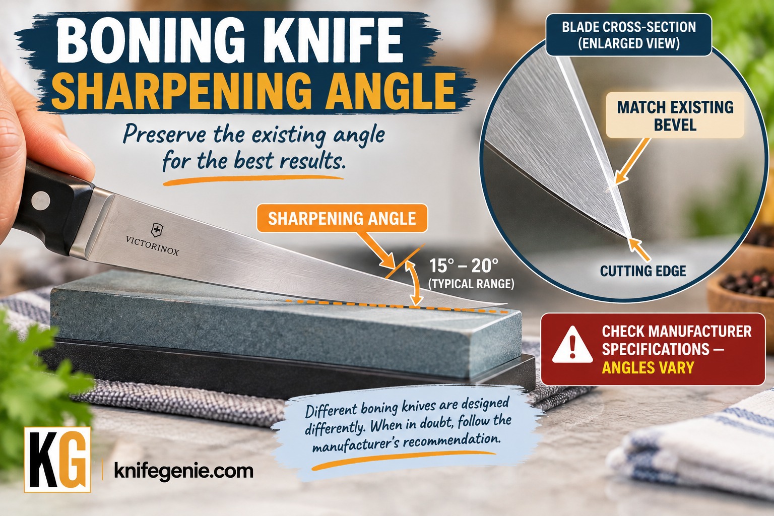 Boning Knife Sharpening Angle Correct sharpening angle for a boning knife