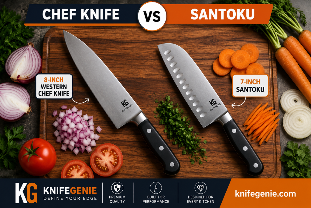 Chef knife vs Santoku comparison for everyday cooking