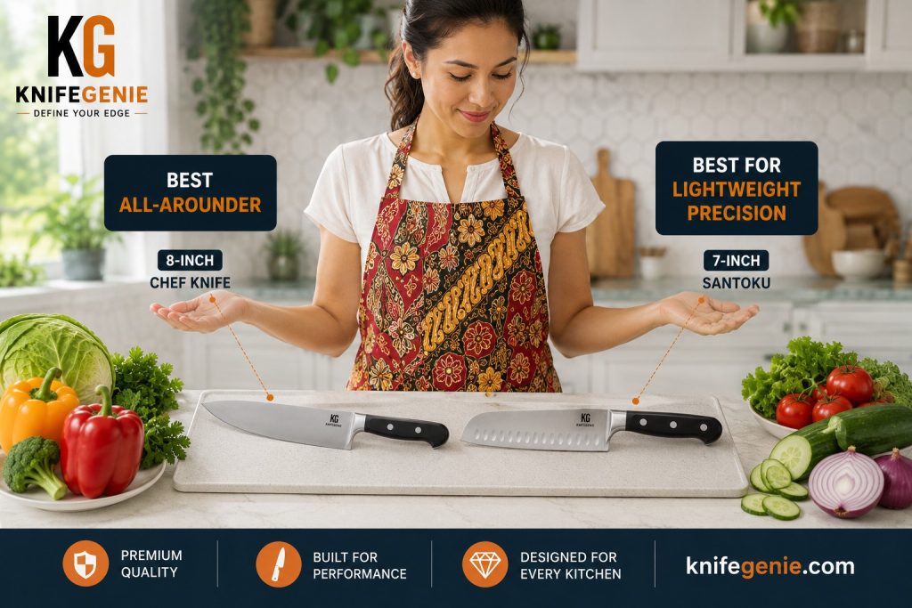 Choosing between a chef knife and Santoku for home cooking