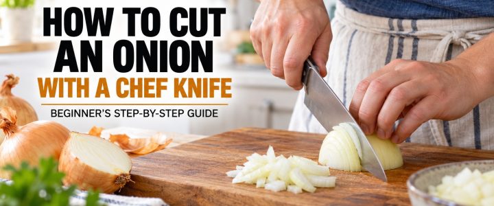 How to Cut an Onion With a Chef Knife How to cut an onion with a chef knife using a safe claw grip