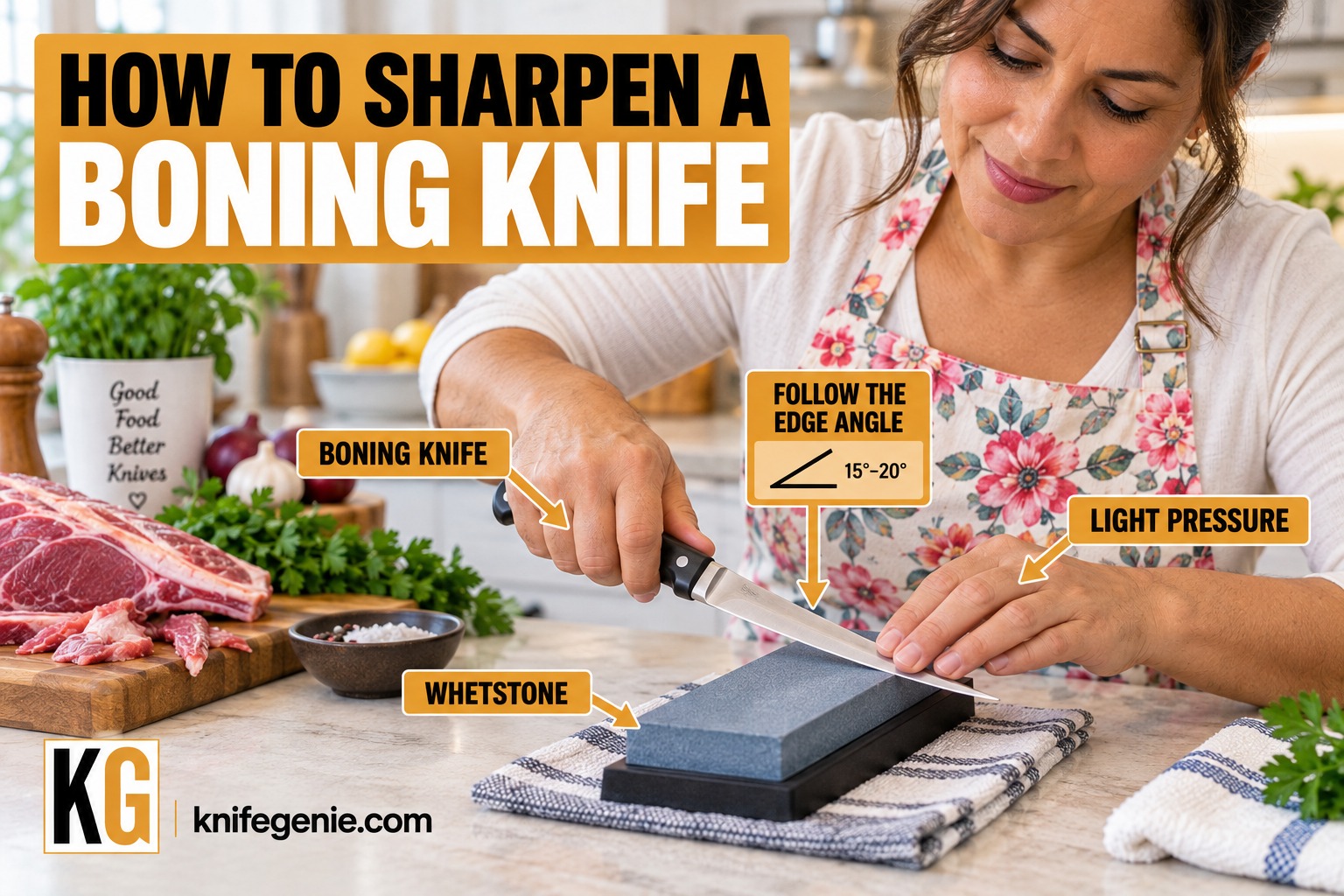 How to Sharpen a Boning Knife How to sharpen a boning knife on a whetstone