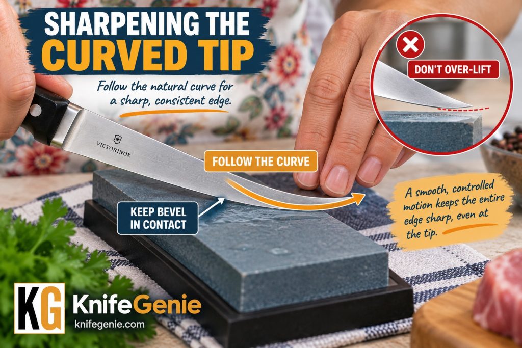 Sharpening a Boning Knife Curved Tip How to sharpen the curved tip of a boning knife