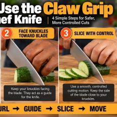How to use the claw grip with a chef knife
